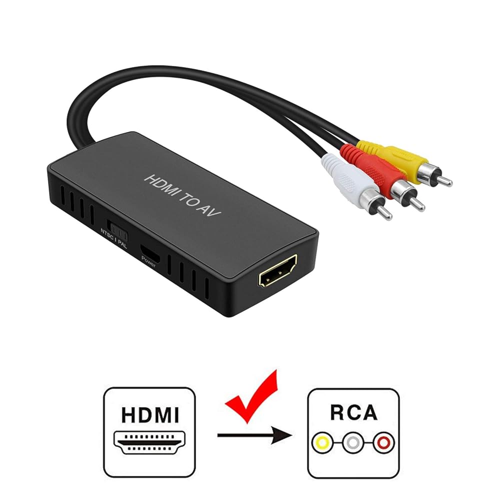 B bangcool AV to HDMI Converter Mini Composite RCA to HDMI Audio Adapter