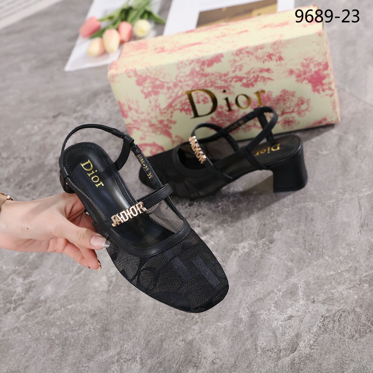 dior block heel