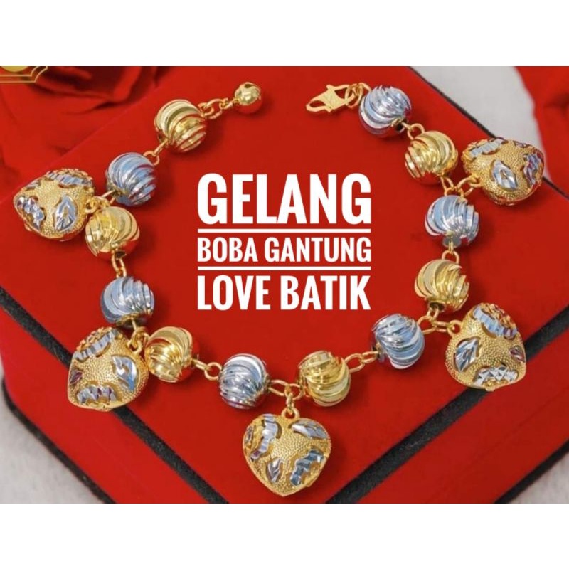 Gelang Tangan Emas Korea Boba Gantung Love Price Promotion Nov 2021 Biggo Malaysia