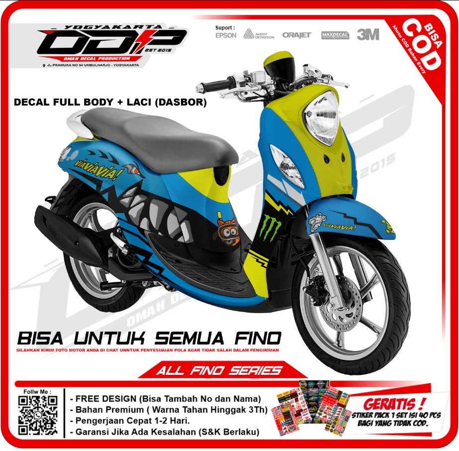 Harga Stiker Motor Fino 125 Rossi Terbaru Januari 2022 BigGo Indonesia