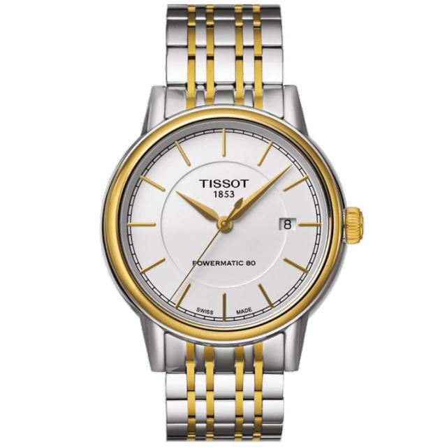 【tissot】t-classic 高贵气质机械腕表(半金-39mm-t0854072201100)