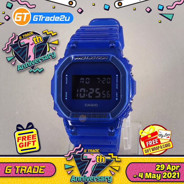 g shock petak jelly biru