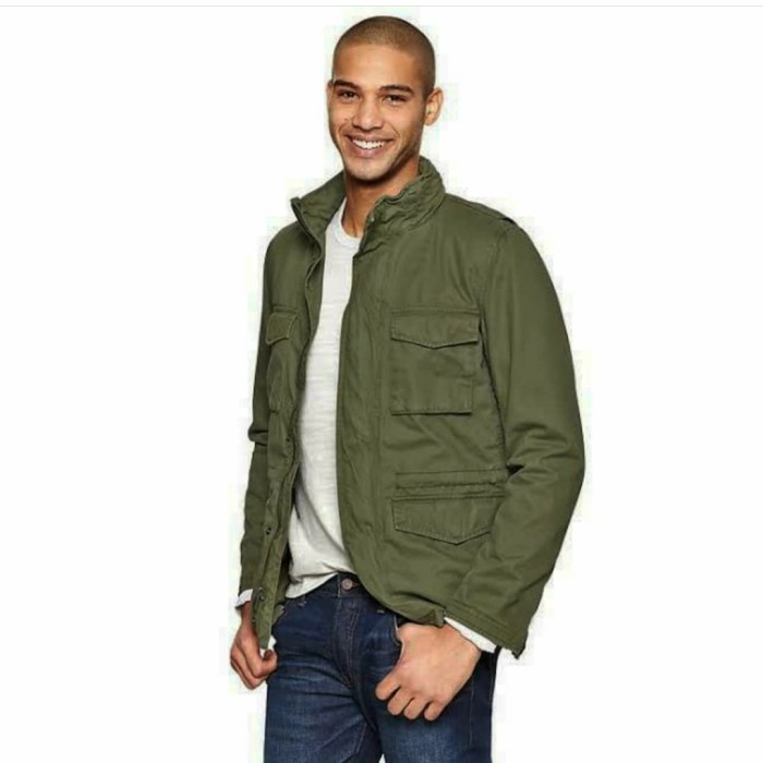 gap men's military jacket