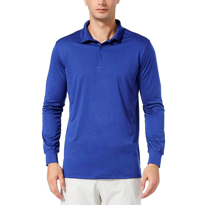 mens long sleeve zip polo