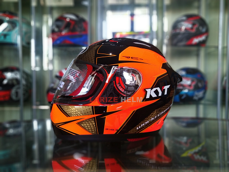 helm kyt full face orange