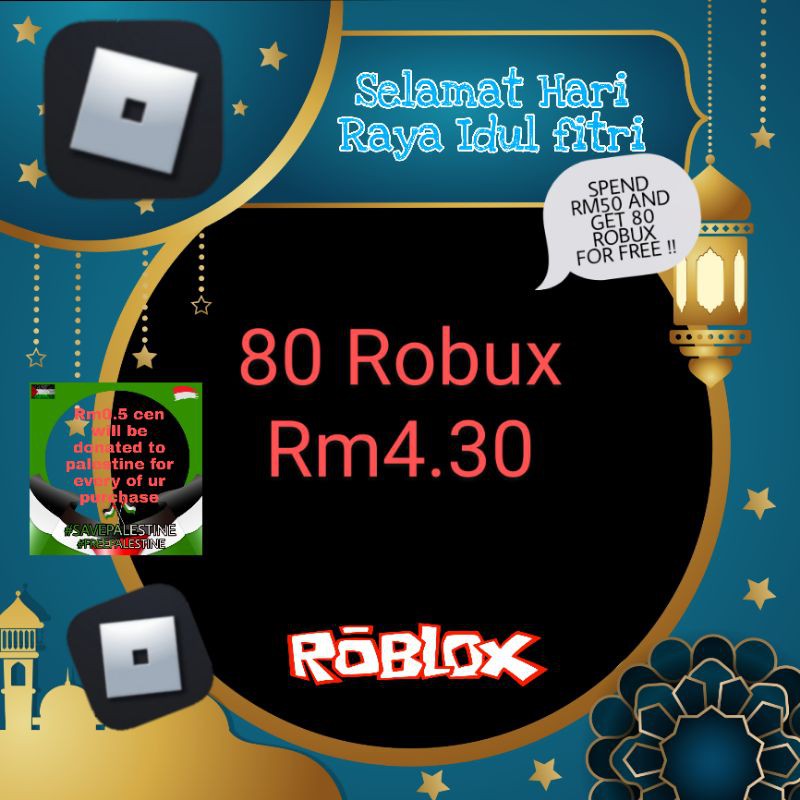 Roblox Robux 80 Price Promotion Jul 2021 Biggo Malaysia - how do i get 80 robux