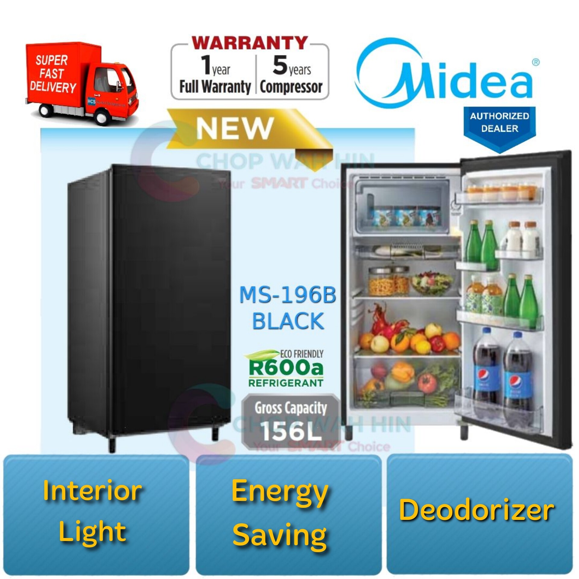 Midea Ms196 Single Door Fridge Price Promotion Oct 21 Biggo Malaysia