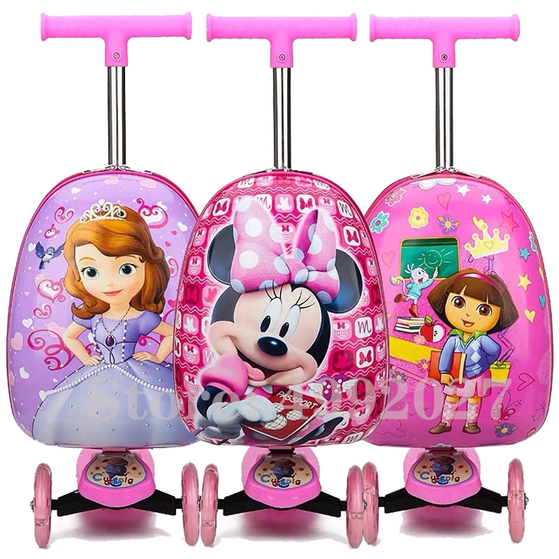 childrens luggage with scooter