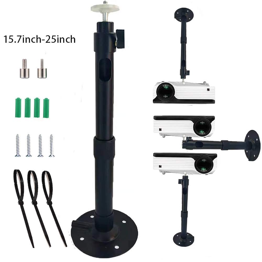 Extendable Video Projector Wall Mount Bracket for Mini Projector Camera Wendry Universal Projector Ceiling Mount 100-200cm Adjustable Wall Projector Hanging Bracket