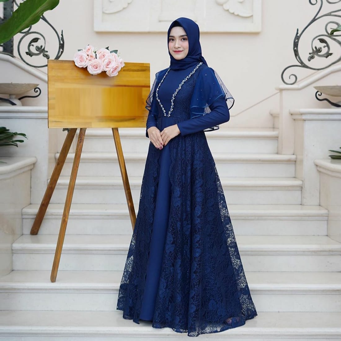 Harga Gamis Satin Tile Kombinasi 