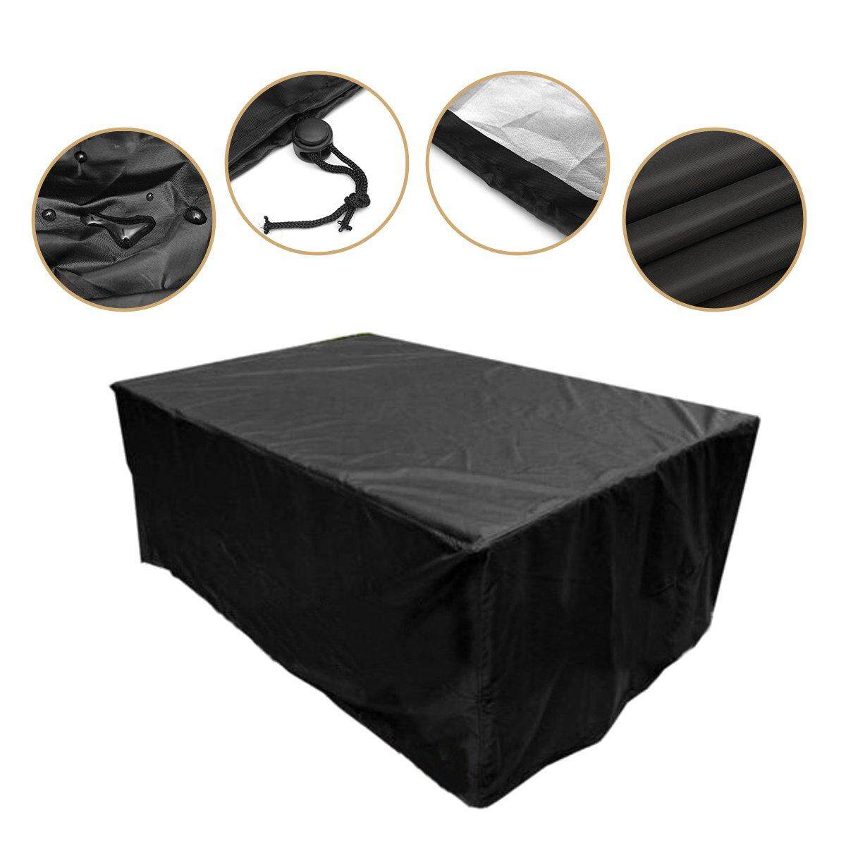 Waterproof Outdoor Patio Furniture Cover Rectangular Garden Rattan Table Cover