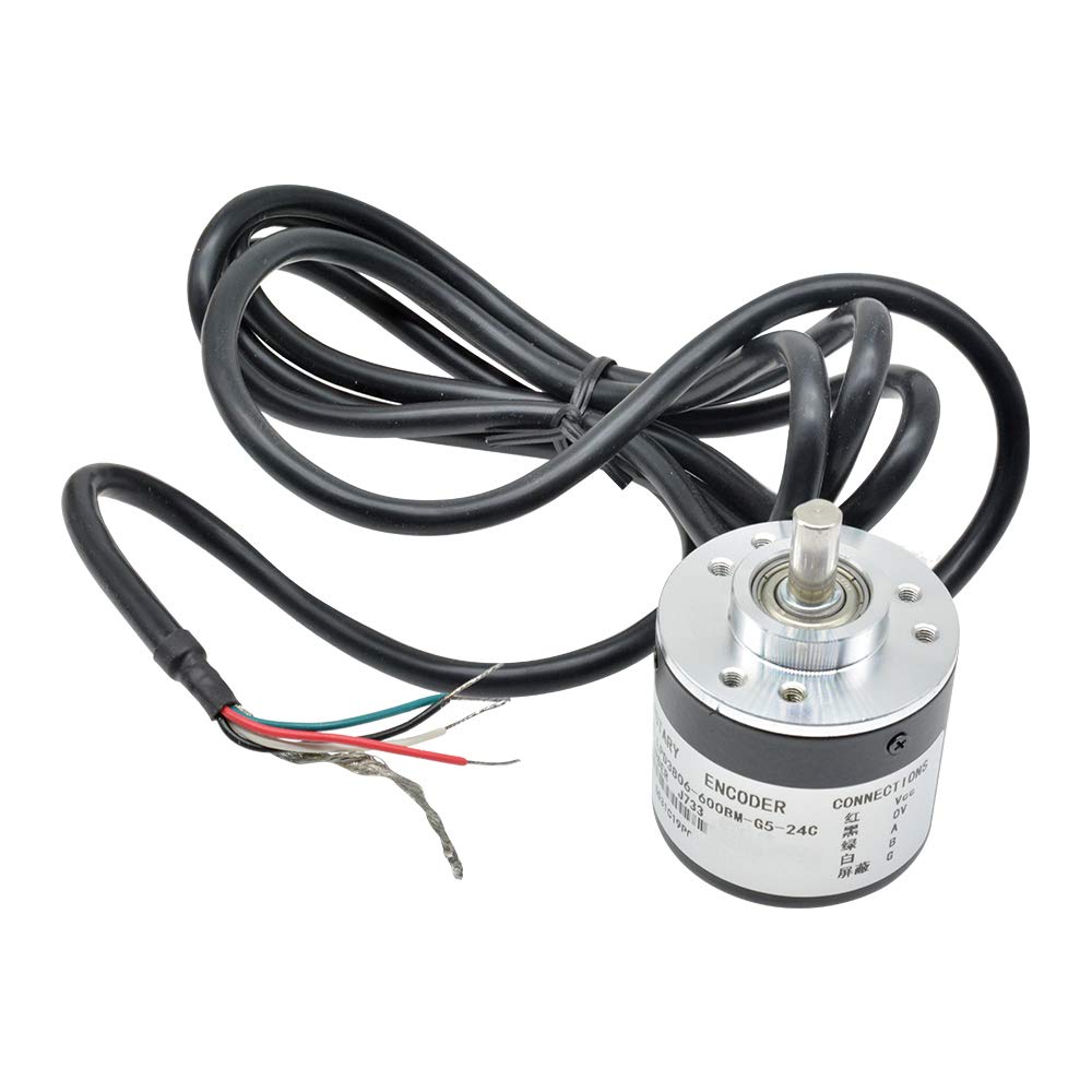 CNBTR 300mmx6mm Aluminum Industrial Encoder Wheel Meter Wheel for Rotary Encoder with Wrench /& Screws