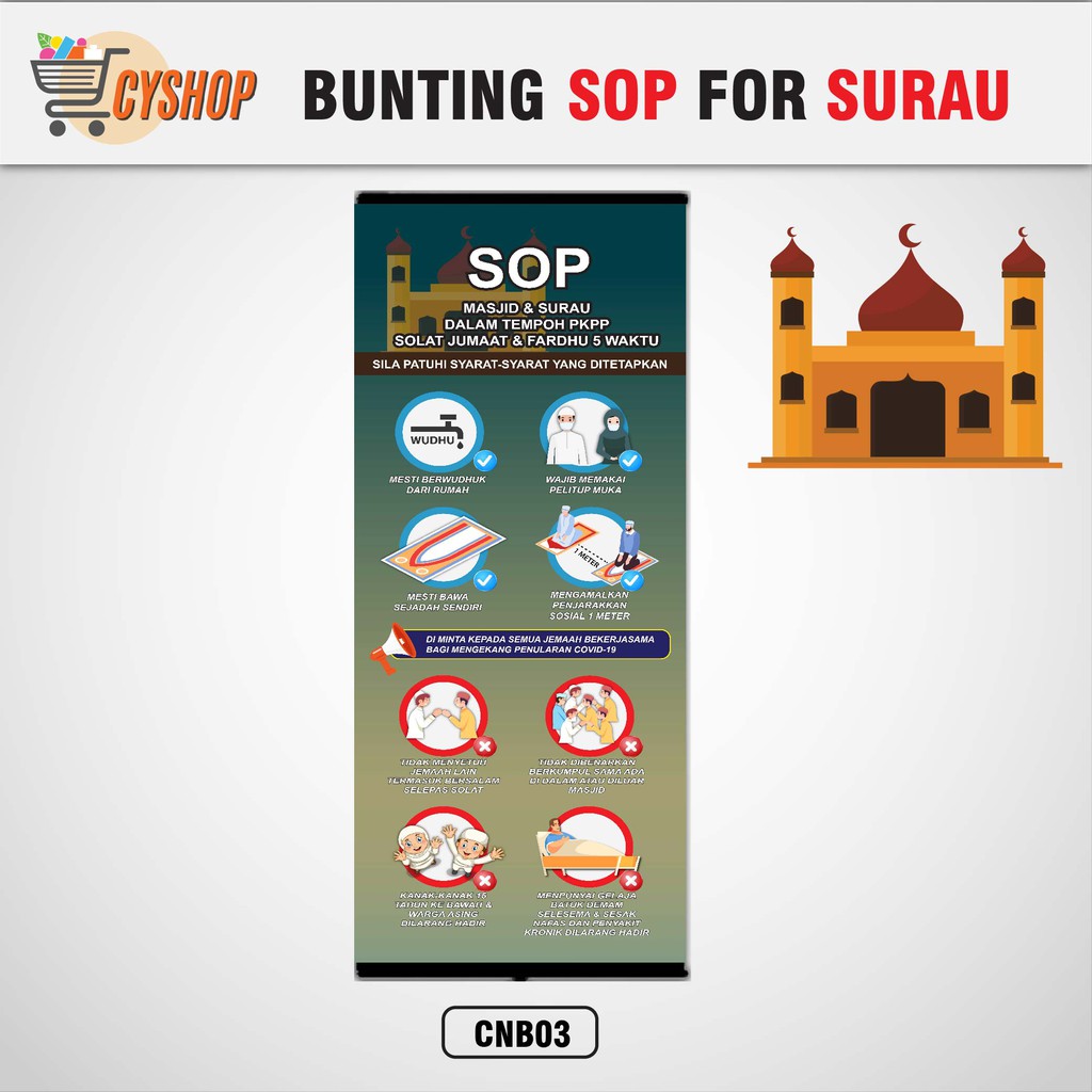 Bunting Sop Covid Surau Price Promotion Feb 2021 Biggo Malaysia
