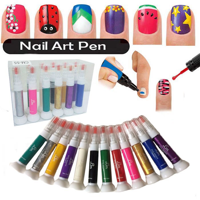 Nail Art Pens. Nail Polish Pen. Nail Polishing Pen.