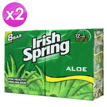 【美国 irish spring】芦荟香皂-106.3g/3.75oz(8入) 2入组