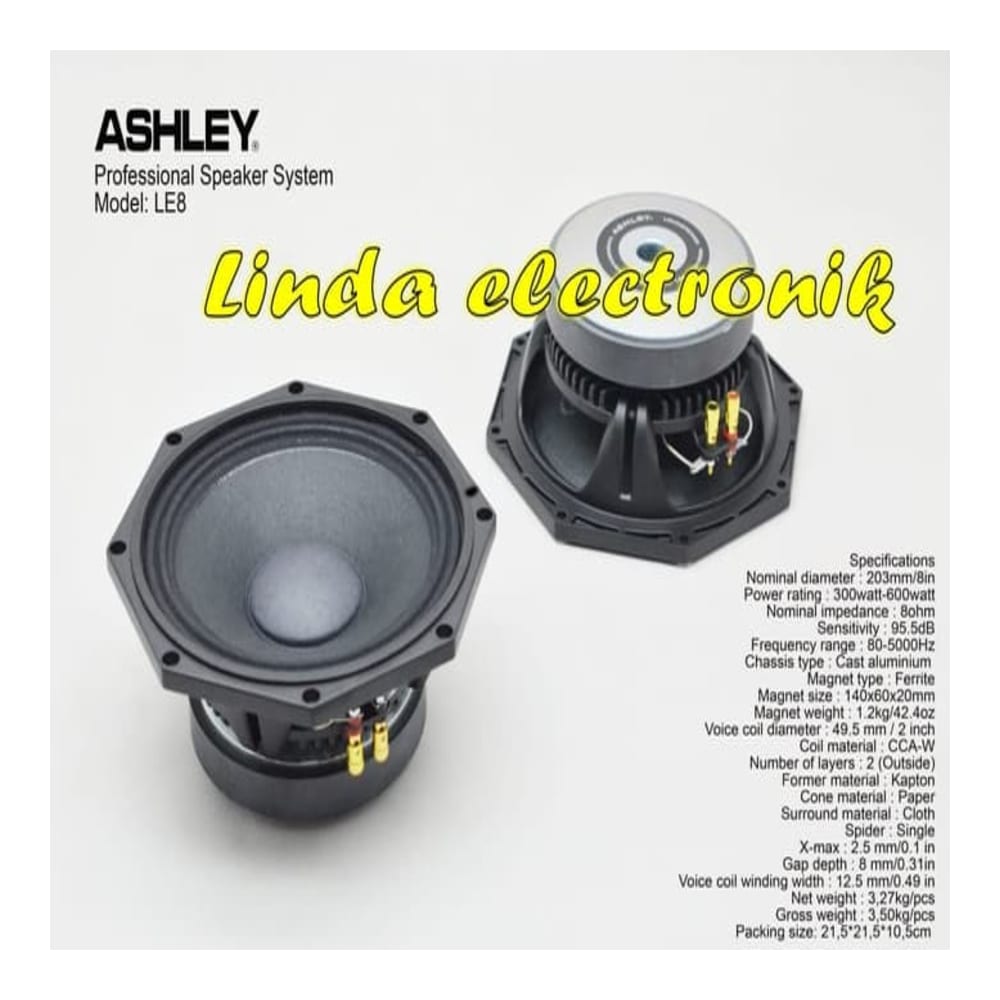 speaker ashley 8 inch subwoofer