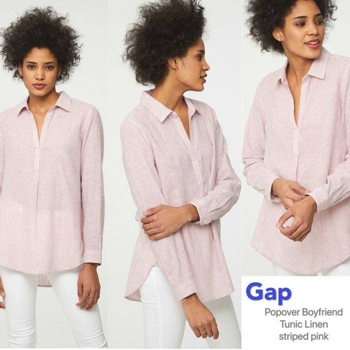 gap boyfriend fit linen shirt