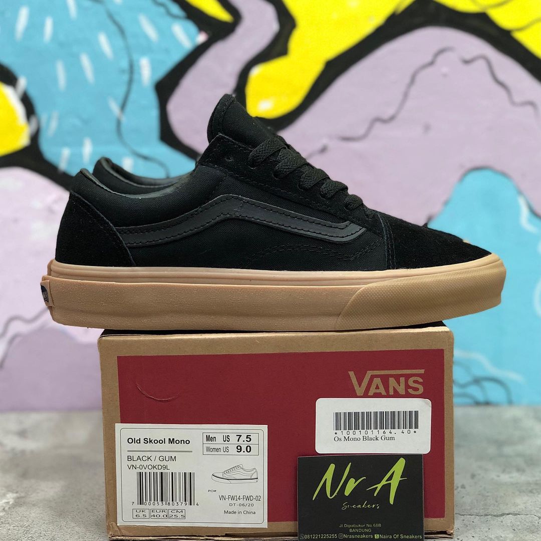 monochrome vans old skool