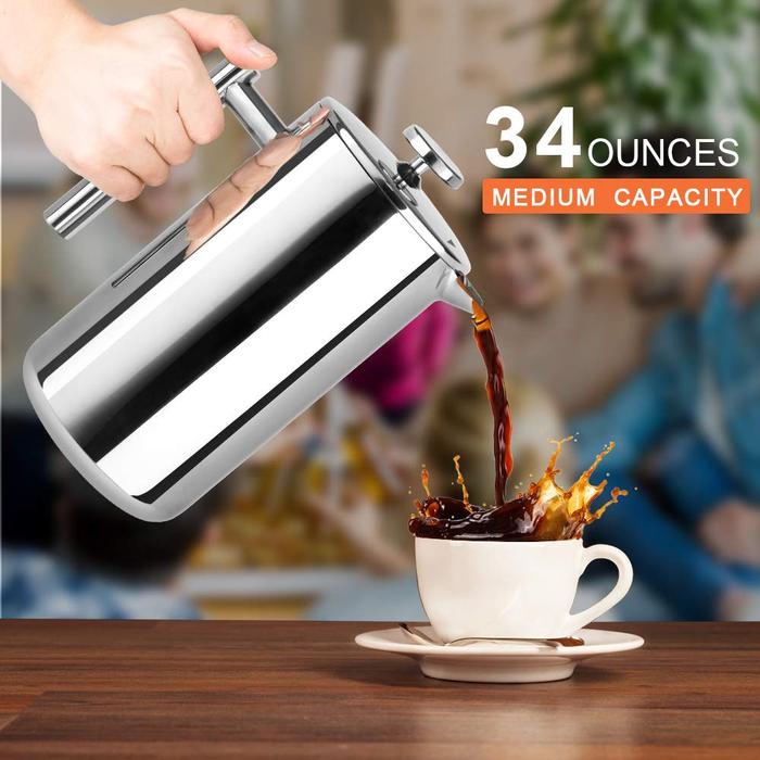 Harga French Press Stainless 1000 Ml 