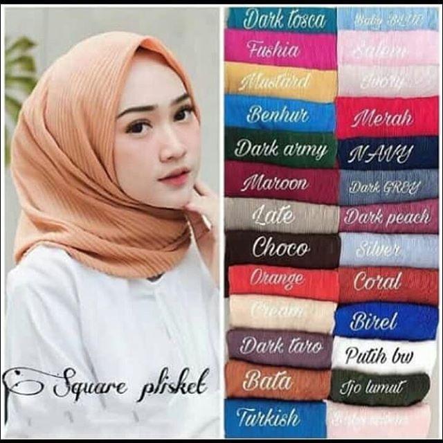 Jilbab plisket warna coksu