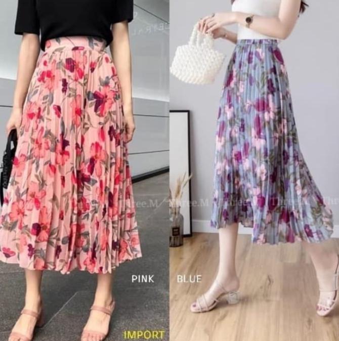 Harga Floral Skirt Pleated Terbaru Juli 