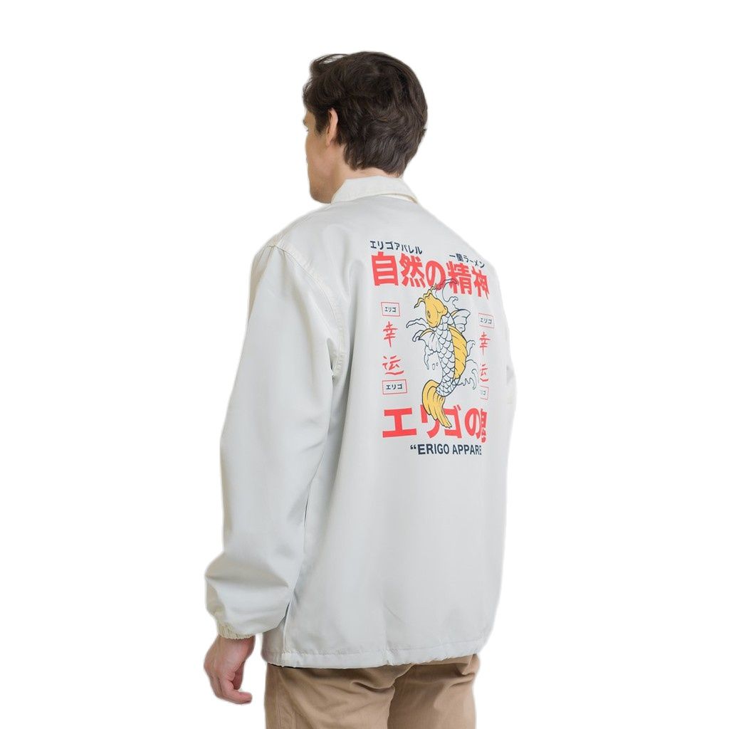 erigo coach jacket nihon sakana white