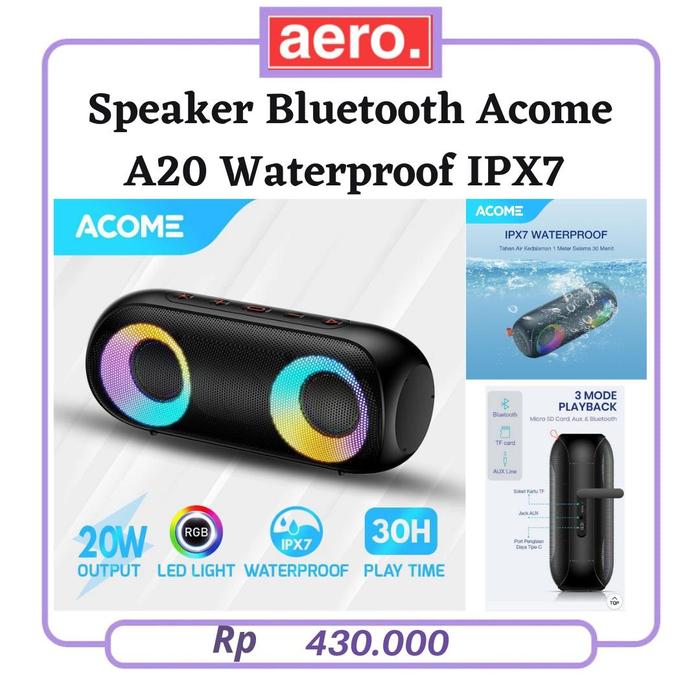 Harga Acome A20 Party Bluetooth Speaker 