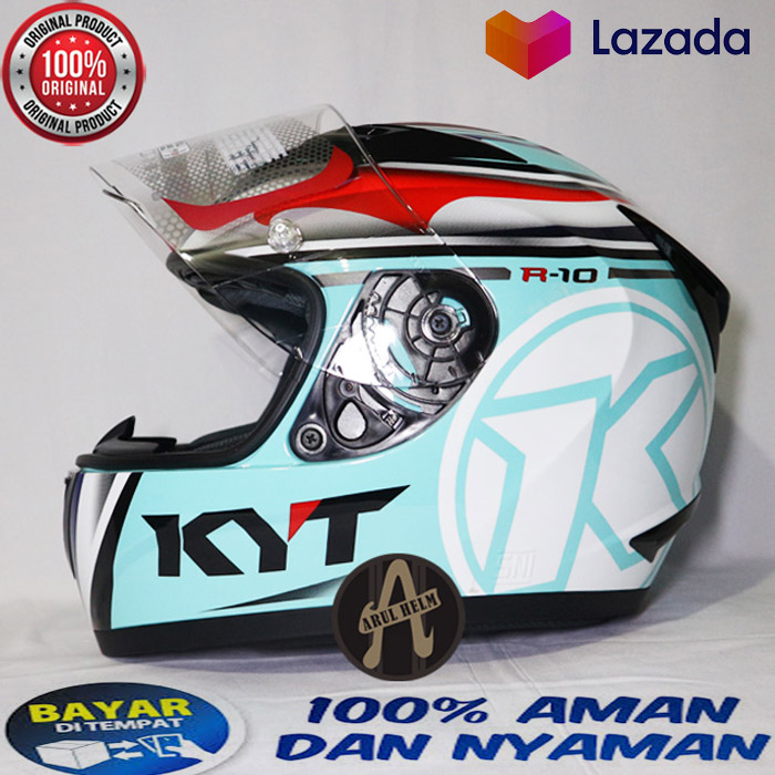 Harga Helm Kyt R10 Aqua Flat Terbaru 