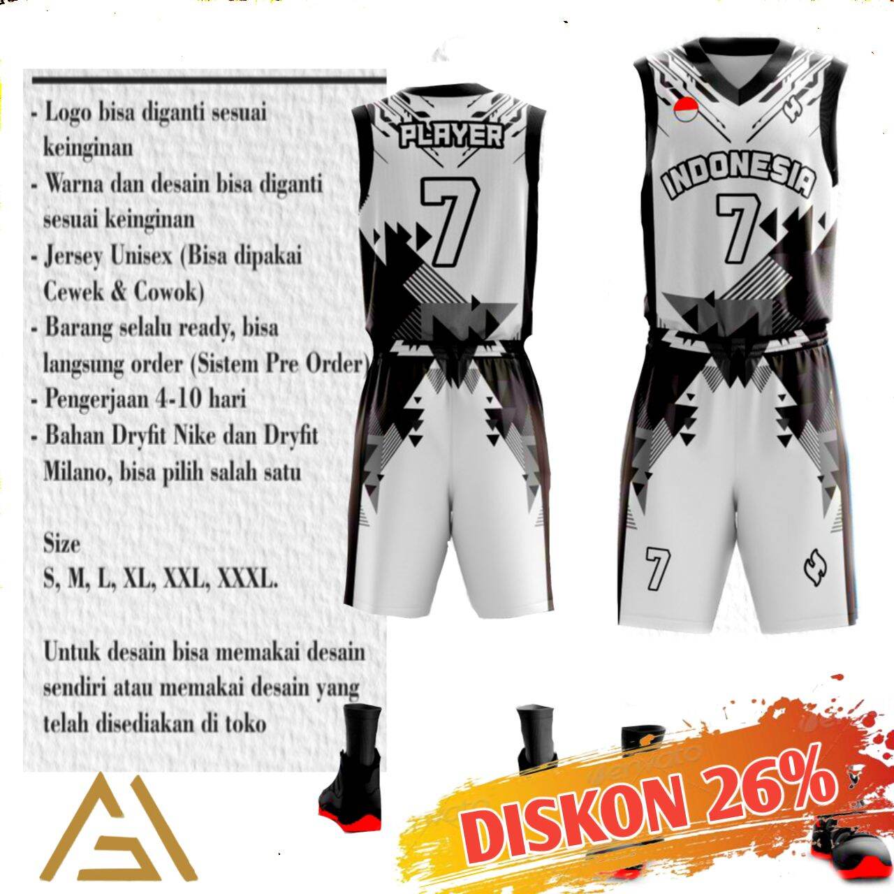 Harga Jersey Basket Custom Printing Terbaru Desember 2021 Biggo Indonesia