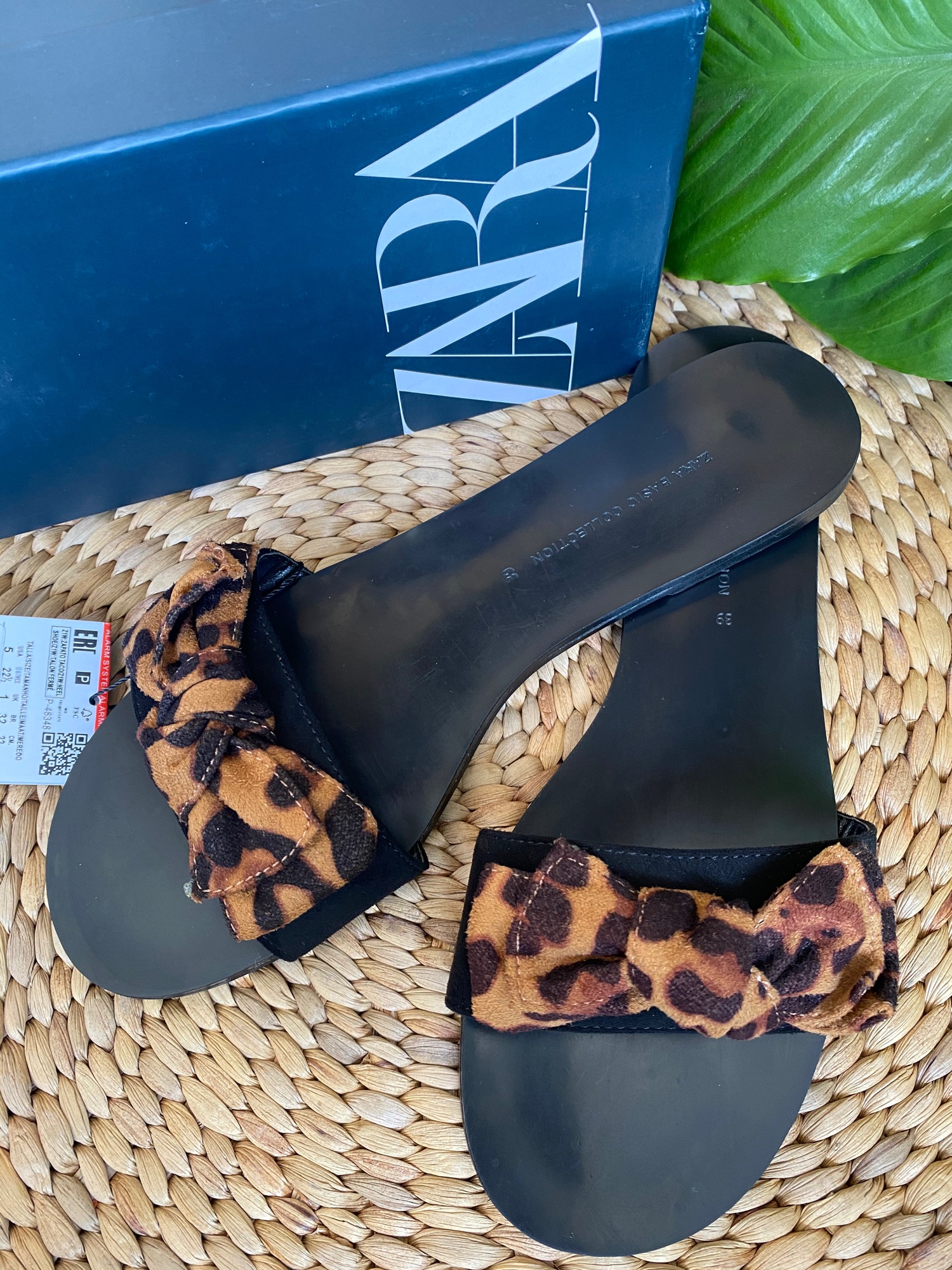 zara leopard print sandals