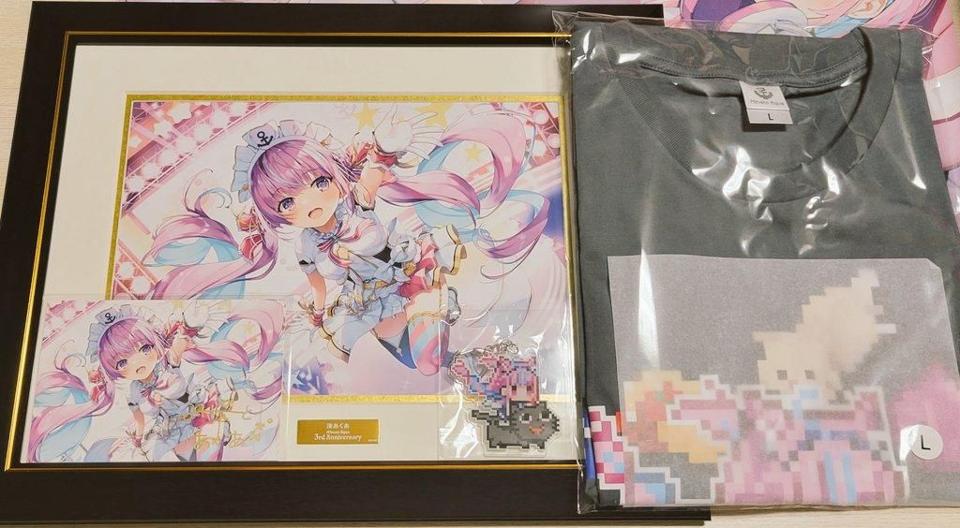 ホロライブ 湊あくあ 3周年 記念グッズ 複製原画
