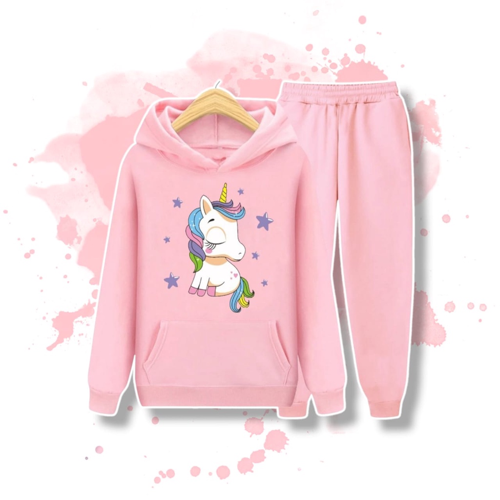 Baju Hoodie Anak Perempuan Unicorn 