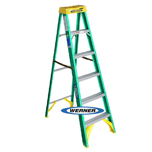 美国werner稳耐绝缘梯-5906as玻璃钢单侧人字梯(梯长1.