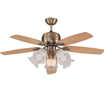 贝斯特52吋贝多丽精品吊扇 多灯(古铜 楠木色)遥控款