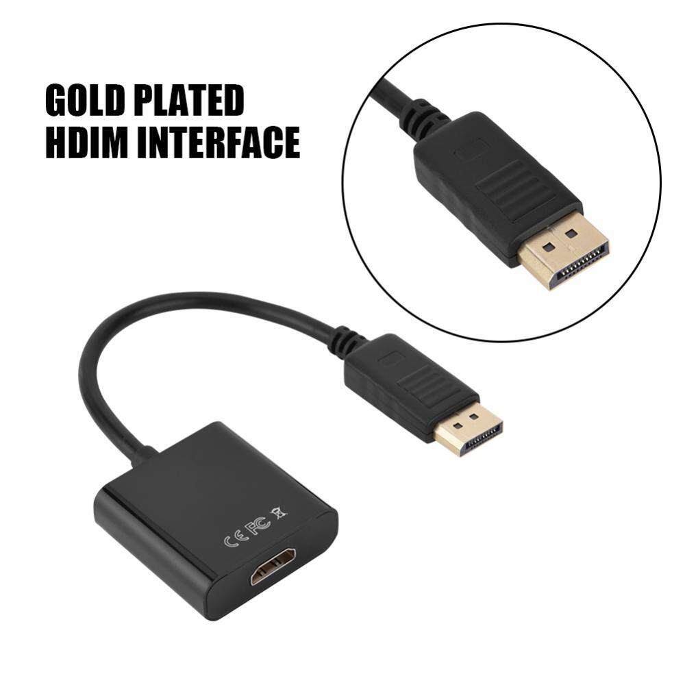 Black Display Port DP Male to HDMI HD Female Adapter Converter Cable Video Computer Cables