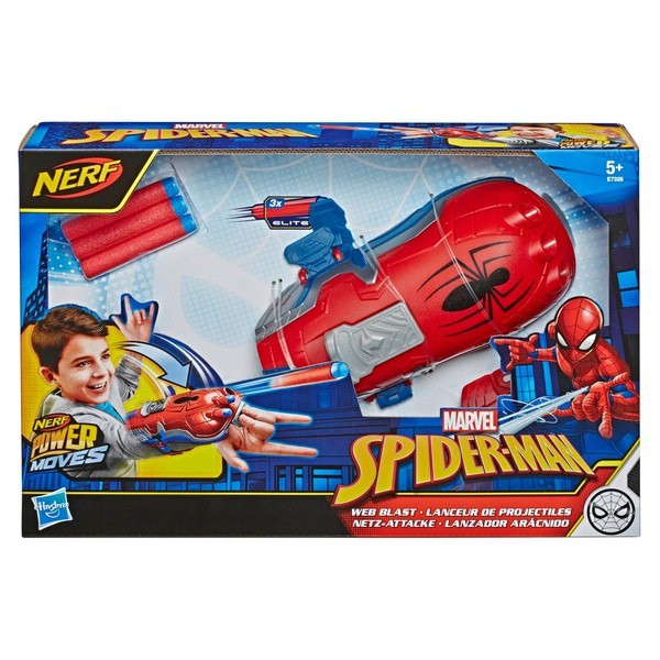 spiderman figure with web