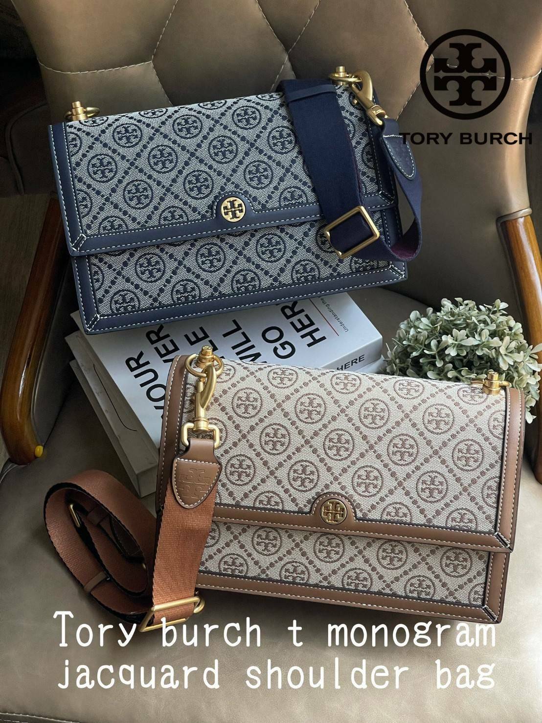 tory burch logo patch satchel bag