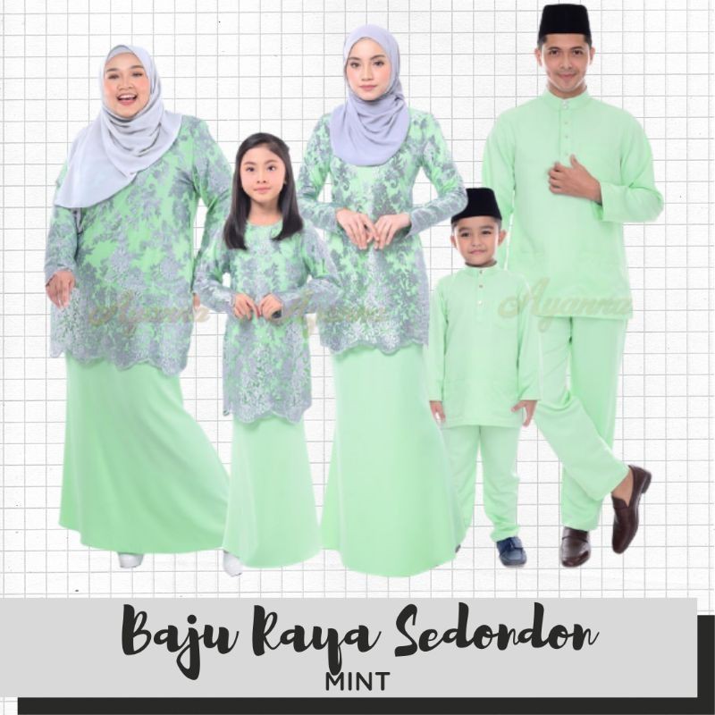 Baju Raya Sedondon Family Green Mint Price Promotion Nov 2021 Biggo Malaysia