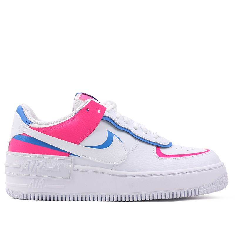 pink and blue air force ones