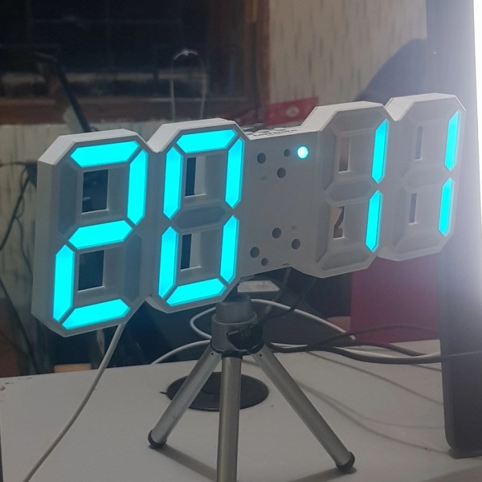 Decdeal LED Digitale Orologio a Specchio 12h/24h Allarme e Funzione Snooze ° c/° f Termometro Interno Regolabile luminanza