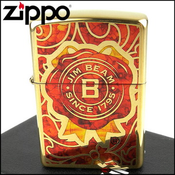 【zippo】美系~jim beam金宾波本威士忌图案设计打火机