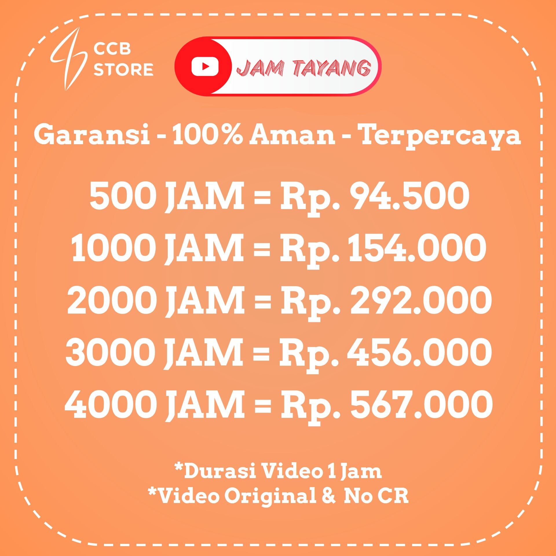 Harga 4000 Jam Tayang Youtube Terbaru November 2022 |BigGo Indonesia