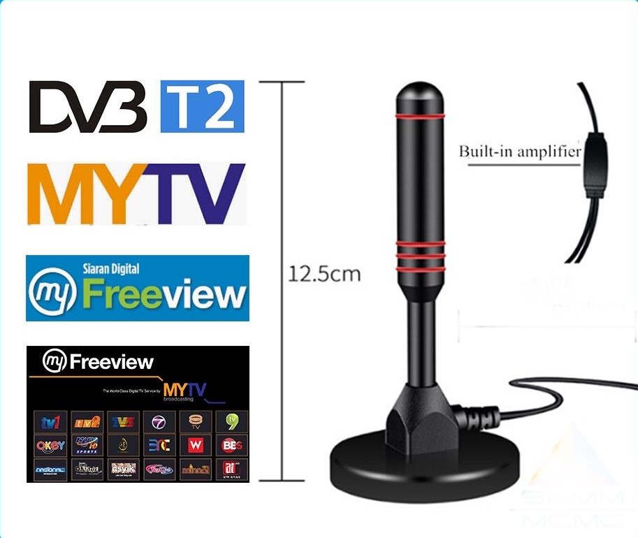 Branches HDTV UHF Digital Indoor Antenna Aerial with Booster MYTV  Myfreeview DVB T2 TV 5 Meters Pedestal Dvbt2 box HDTV Compatible | Lazada
