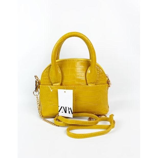 zara animal print mini bowling bag