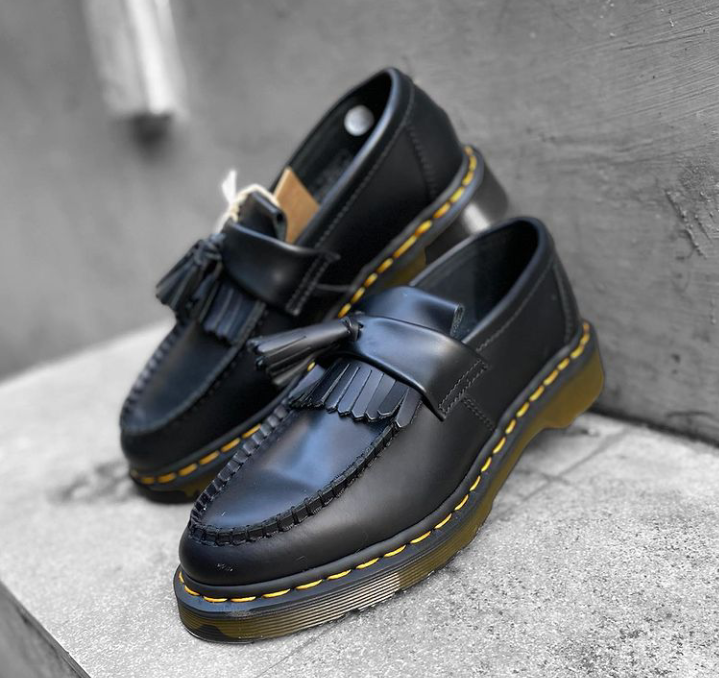 dr martens black adrian loafers