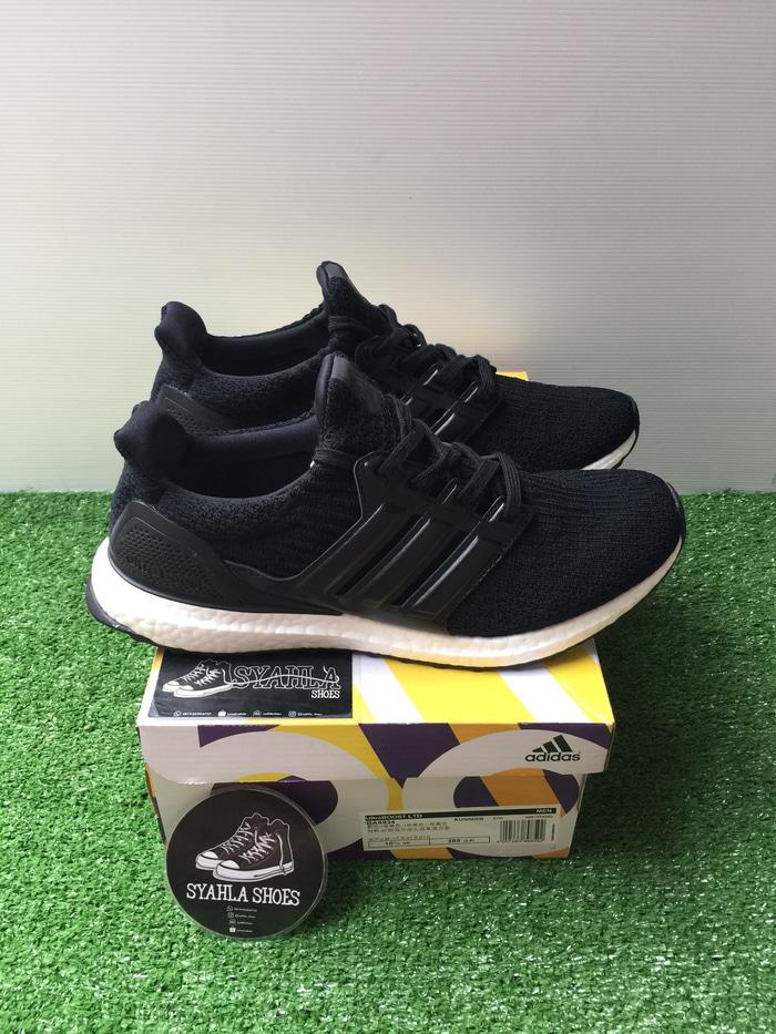 black leather ultra boost