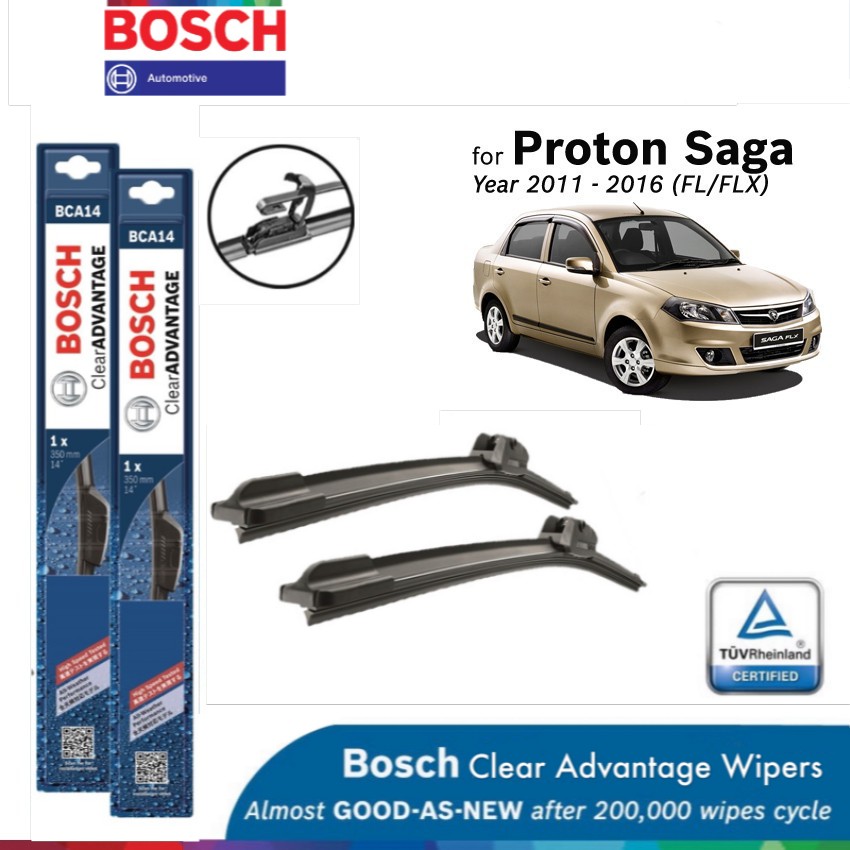 Proton Saga Blm Fl Flx Vvt Car Front Windshield Soft Wiper Blades 22 17 Bosch Clear Advantage Wiper Bca2217 Lazada