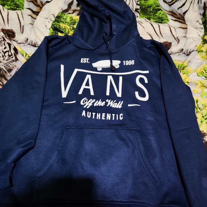 vans hoodie navy blue