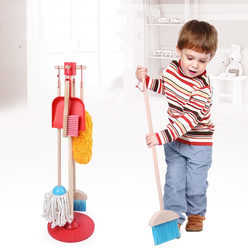 child's broom and dustpan set