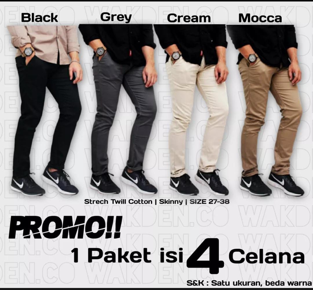 Harga Celana Chinos Panjang Karet Paket 